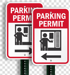 Parking Permit Left Direction Arrow Sign  HD Png Download