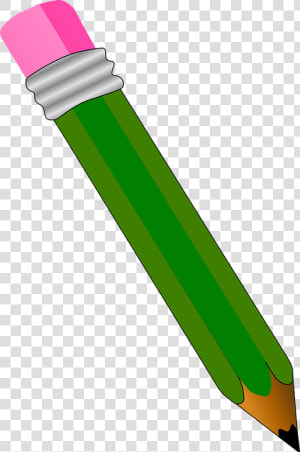 Free Picture  Pixels   Green Pencil Clip Art  HD Png Download