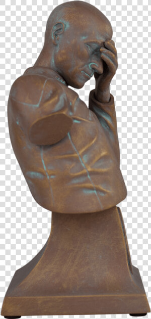 Transparent Facepalm Png   Bronze Sculpture  Png Download