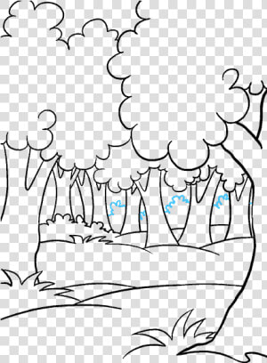 Forest Easy To Draw  HD Png Download