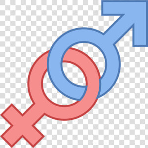It S A Gender Icon  Represented By Two Circles  Interlocking   Minus Sign Clip Art  HD Png Download