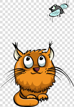 Animated  Cartoon  Cat  Cute  Fly  Funny Animals  Ginger    Cat  HD Png Download