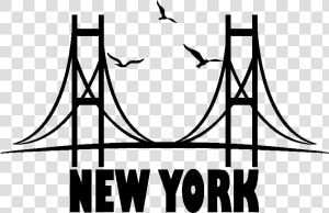 Stickers Muraux New York   Istanbul Boğaz Köprüsü Çizimi  HD Png Download