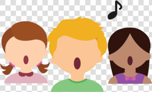 Choir Singer Png   Choir Singing Practice Cartoon  Transparent Png