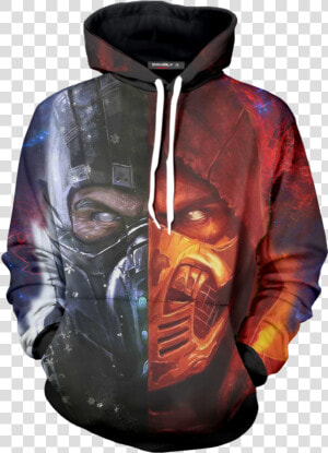 Mortal Kombat Subzero And Scorpion Hoodie Fullprinted   Scorpion Sub Zero Mortal Kombat  HD Png Download