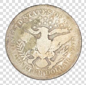 1907 d Barber Quarter Rev   Coin  HD Png Download