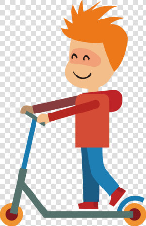 Kick Scooter Clip Art   Scooter Cartoon Png  Transparent Png