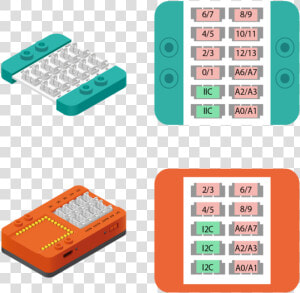 Hub I2c Pins   Microduino Mcenter  HD Png Download