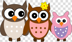 Surprised Clipart Owl   Family Of Owls Clipart  HD Png Download