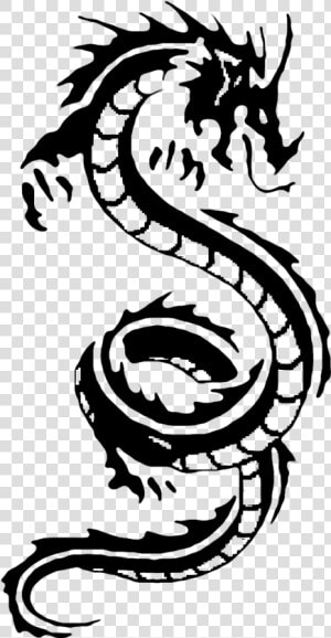 Chinese Dragon White Dragon Clip Art   Simple Japanese Dragon Drawing  HD Png Download