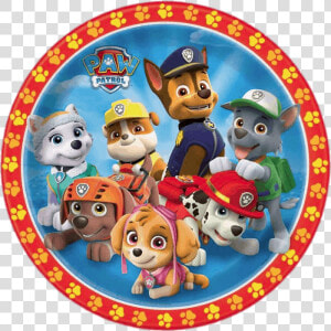 Paw Patrol Round Emblem Png   Paw Patrol 9in Party Plates  Transparent Png