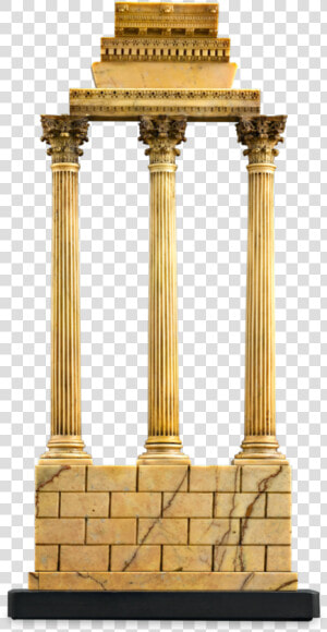 Grand Tour Souvenir Temple Of Castor And Pollux   Column  HD Png Download