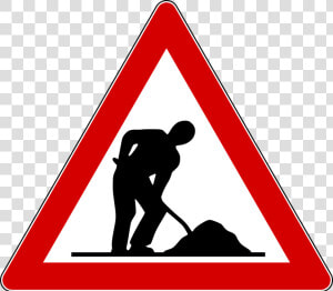 Traffic sign   Men At Work Traffic Sign  HD Png Download
