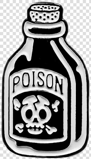  poison  bottle  death  art  patch  patches  black   Bottle Of Poison Art  HD Png Download