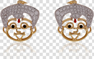 Cute Chota Bheem Gold Earrings   Chota Bheem Gold Pendant  HD Png Download