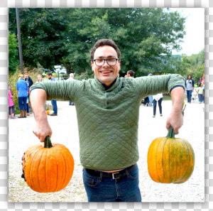 Guy With Pumpkins  HD Png Download
