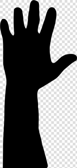 Hand Reaching Up Silhouette  HD Png Download