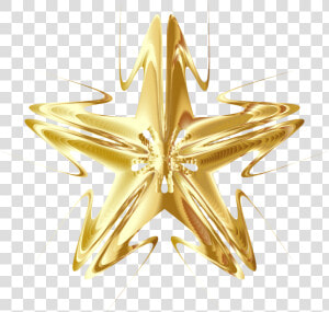 Metal christmas Ornament star   Fractal Art  HD Png Download