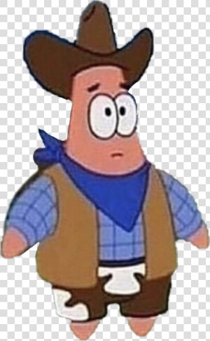 Spongebob Sorry Patrick Gif   Png Download   Patrick Star Cowboy Hat  Transparent Png
