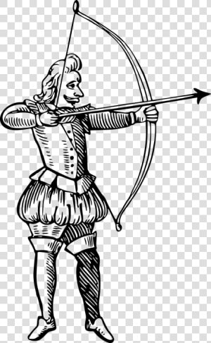 Archer  Archery  Arrow  Battle  Bow  Hunt  Hunting   Hunting Bow And Arrow Drawing  HD Png Download
