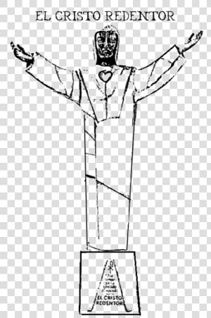 Cristo   Png Download   Dibujo Del Cristo Redentor De San Miguelito  Transparent Png