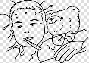 Child  Sick  Bears  Fever  Sweat  Bless You  HD Png Download