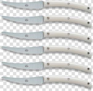 Convivio Steak Knife  White Set Of 6   Blade  HD Png Download