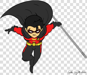 Robin Drawing Tim Drake   Cartoon  HD Png Download