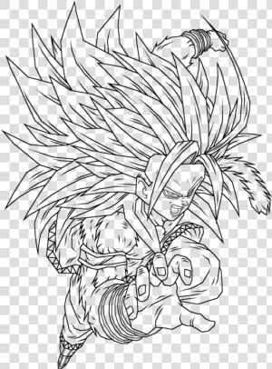 Goku Ssj5 Coloring Pages 3 By Morgan   Goku Super Saiyan 5 Drawing  HD Png Download