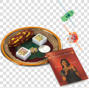 Rakhi With Thali Png  Transparent Png