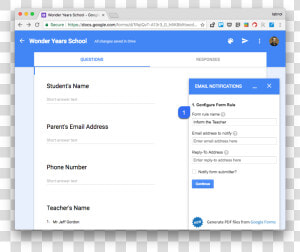 Google Forms Email Rule   Form Notifications Google Forms  HD Png Download