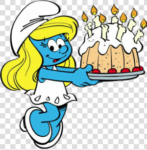 Smurfs Girl Happy Birthday  HD Png Download