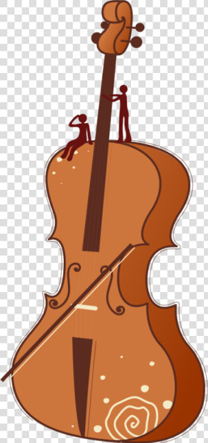 Transparent Violin Clipart Png   Cello Cartoon Png  Png Download