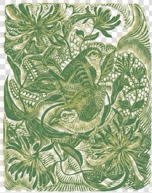 Birds In Forest   Wood Engraving  HD Png Download