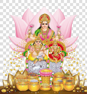 Maha Lakshmi Puja Png Transparent Image   Lakshmi Kubera Images Hd  Png Download