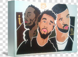J Drawing Cole   Drake Kendrick Jcole Pop Art  HD Png Download