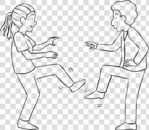 Kicking Foot Drawing  HD Png Download