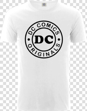 Dc Comics Originals Logo White T shirt   Dc Logo T Shirt  HD Png Download