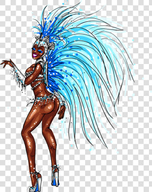 Brazilian Carnival Carnival In Rio De Janeiro Illustration   Clipart Brazilian Carnival Dancer  HD Png Download
