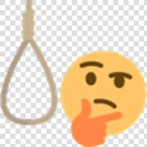 Collection Of Free Transparent Noose Discord   Thinking Emoji Noose  HD Png Download