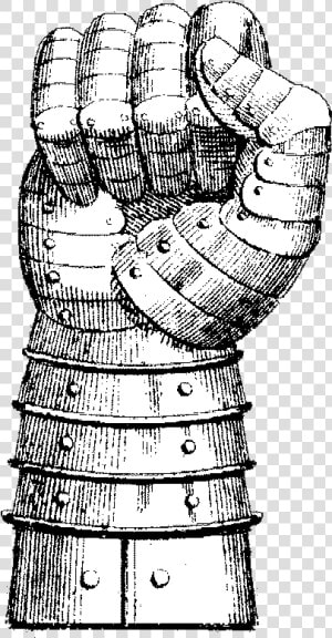 Transparent Clenched Fist Clipart   Clenched Gauntlet Fist  HD Png Download