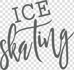 Ice Skating Svg Cut File   Svg Cutting Files Black And White  HD Png Download