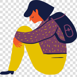 Cartoon People With Anxiety  HD Png Download
