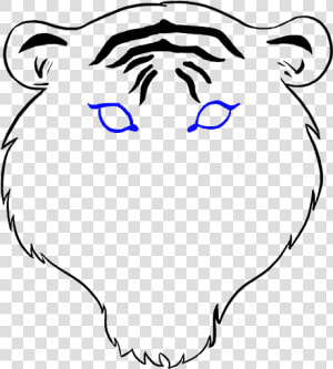 Tigers Drawing Cartoon   Tiger Face Drawing Easy  HD Png Download
