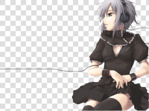 Anime Girl With Headphones   Png Download   Anime Love Music Girl  Transparent Png