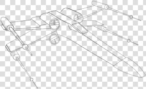Star Wars  Spaceship  X wing  Rebellion   Sketch  HD Png Download