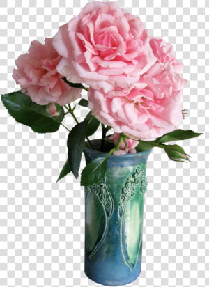 Roses Pink Green Vase Free Photo   Jarron De Flores Png  Transparent Png
