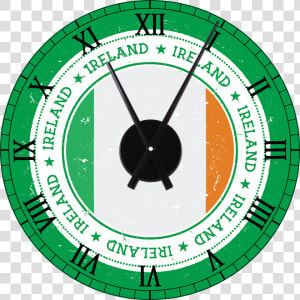 Ireland Grunge Flag Wall Clock Decal And Mechanism   Clock Face Template  HD Png Download