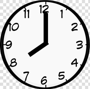 Clock Drawing Repair For Free Download   Eight O Clock Clipart  HD Png Download