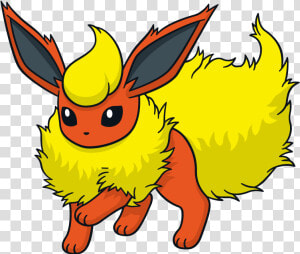 Flareon Pokemon Character Vector Art   Pokemon Eevee Evolution Flareon  HD Png Download